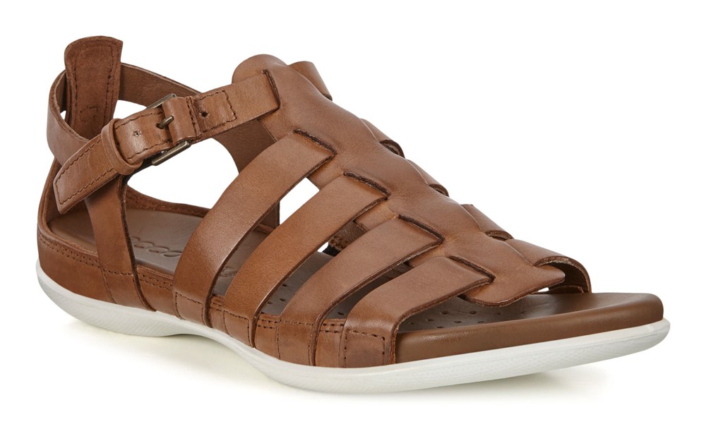 ECCO Womens Sandals Brown - Flash Flat - NPO-980514